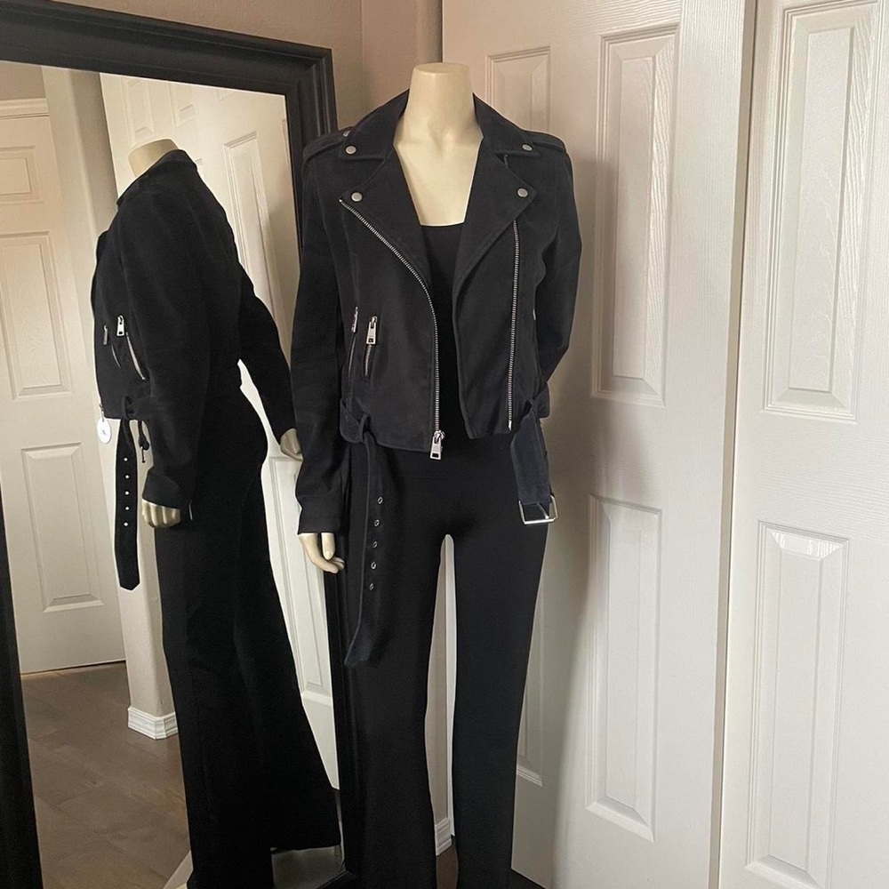 Levis Faux Suede Moto Jacket - Picture 1 of 8